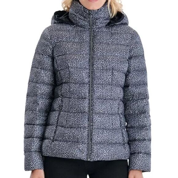 Michael Michael Kors Leopard Hooded  Jacket Size XS - Picture 1 of 16
